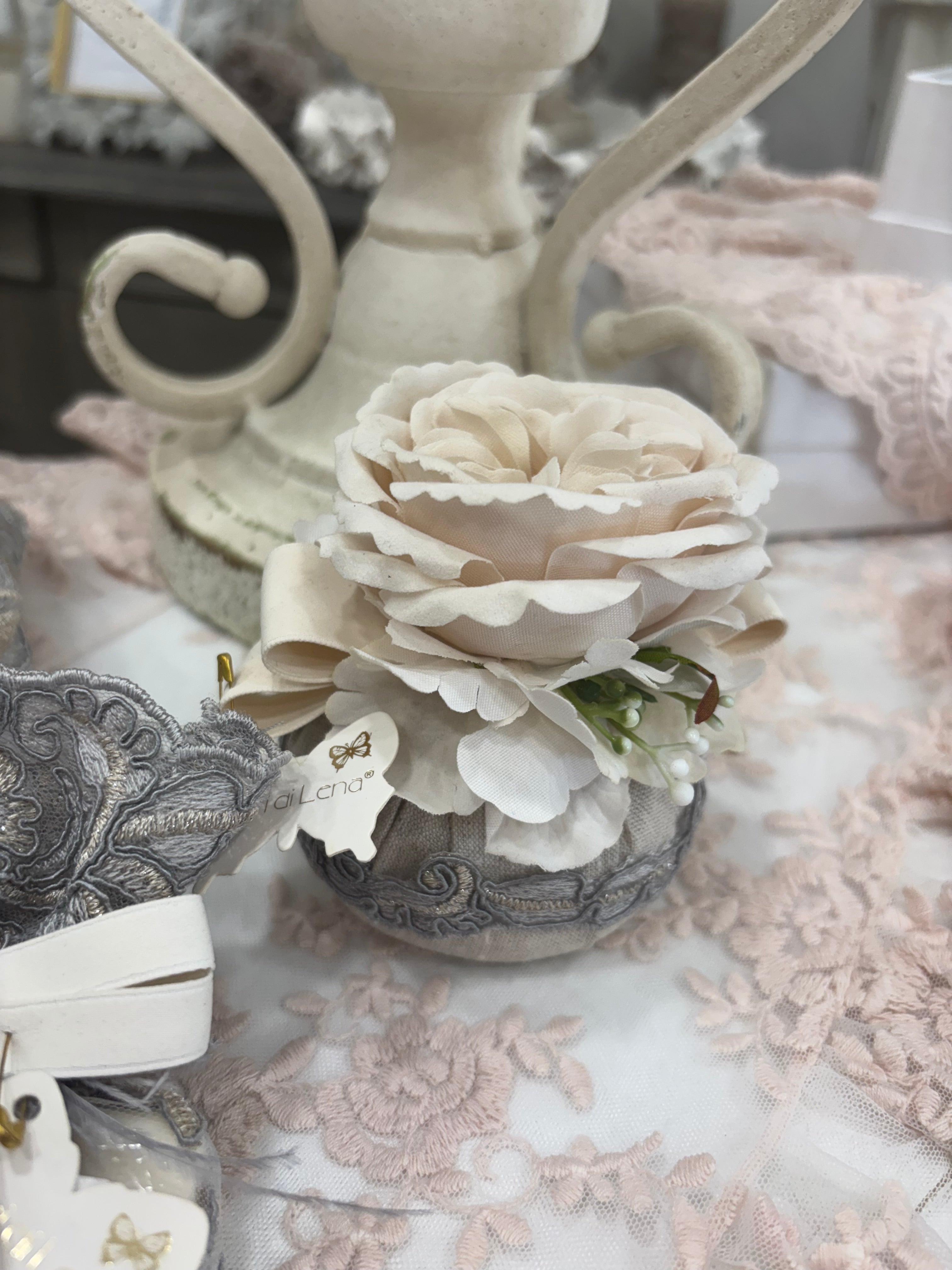 Fiori di lena set 3 pezzi assortiti collezione Elegance