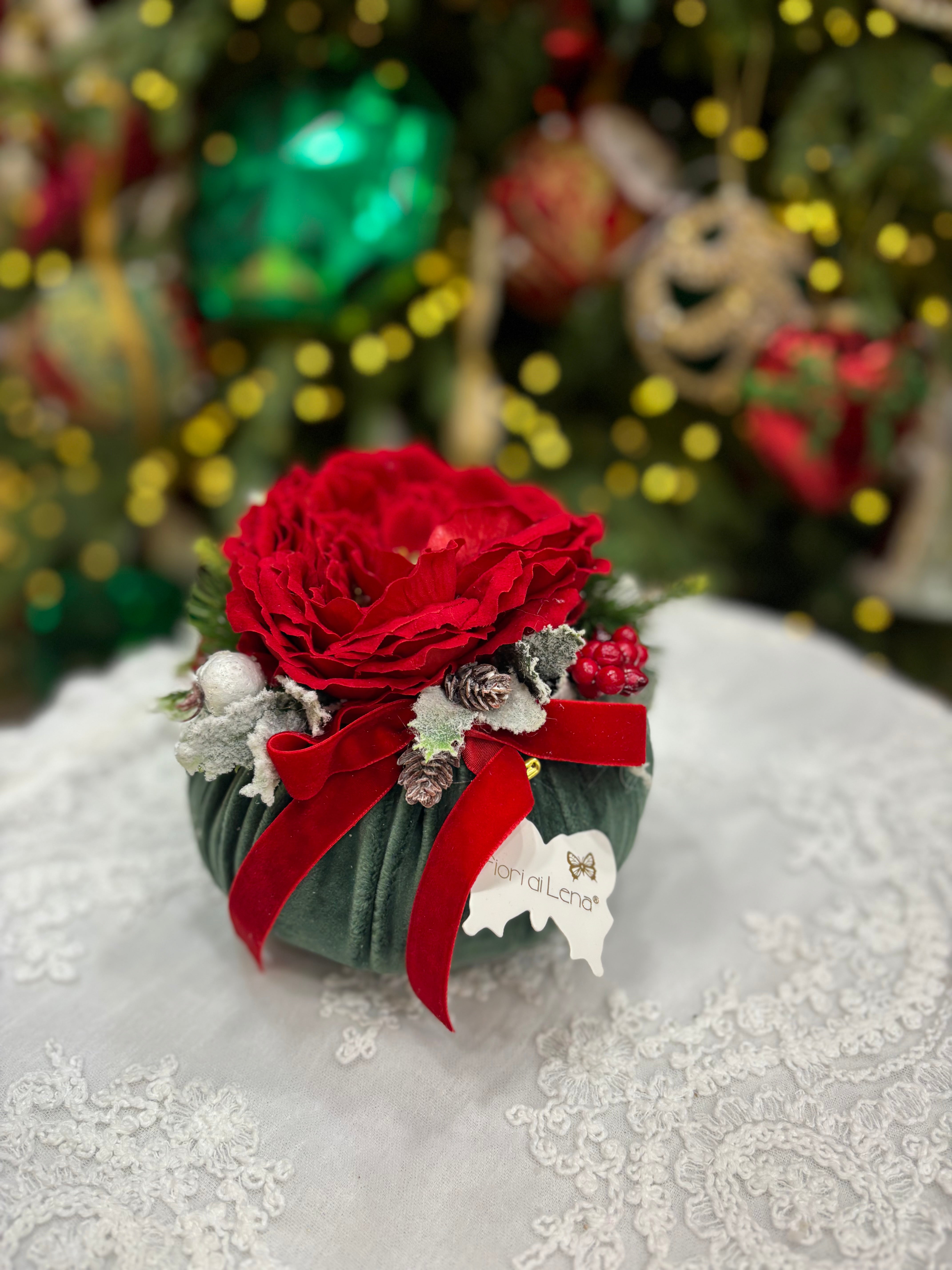 Fiori di lena pouf profumato collezione Paesaggio Invernale diametro 14 cm