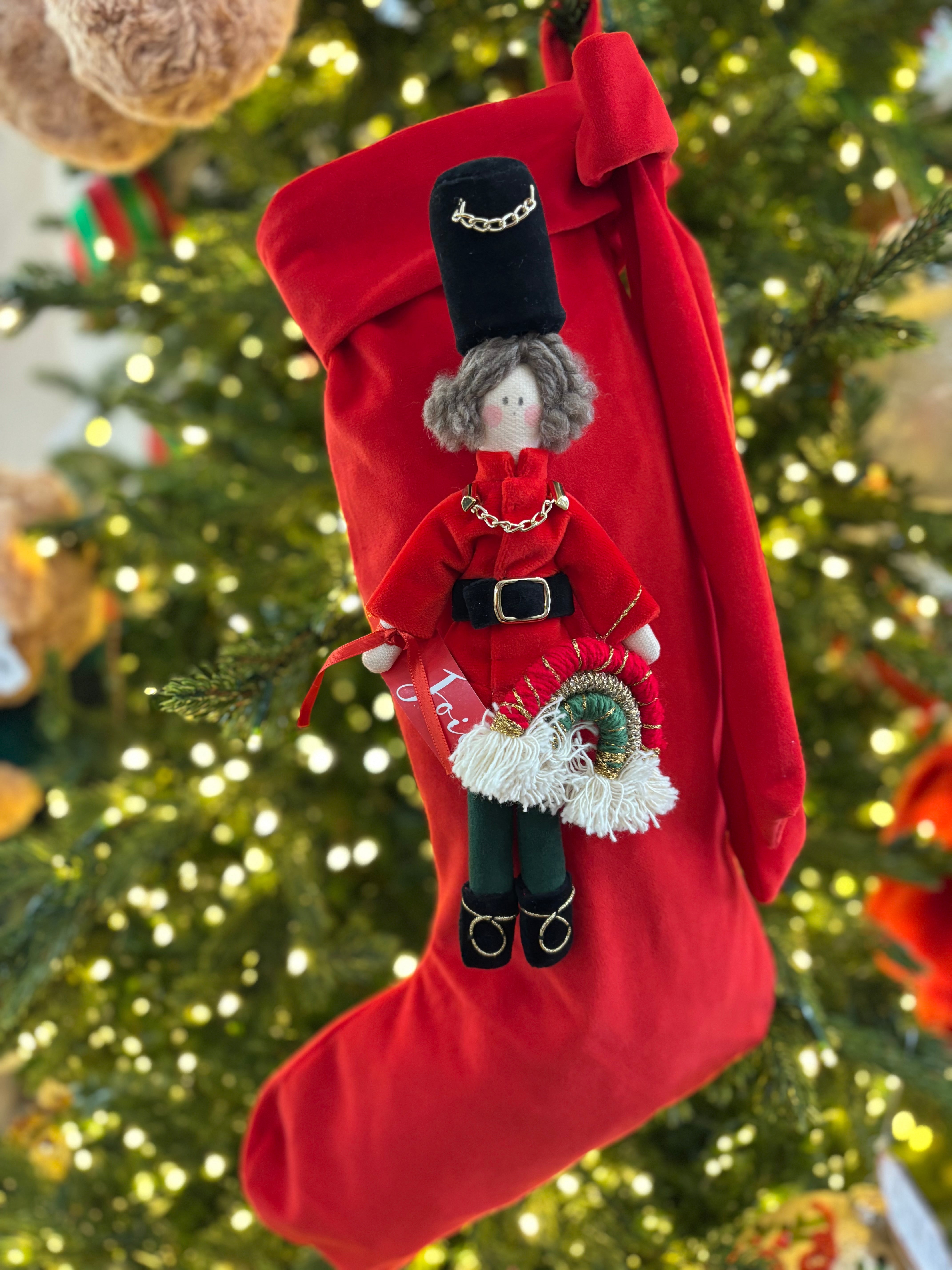 Handmade calza artigianale epifania 40 cm con personaggio grande