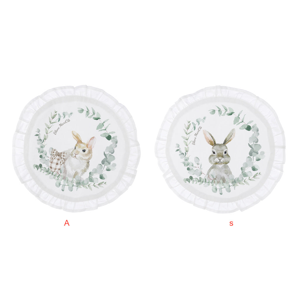 BLANC MARICLO' TOVAGLIETTA SOTTOPIATTO TONDA CON GALA COLLEZIONE MON PETITE LAPIN CON VARIANTI