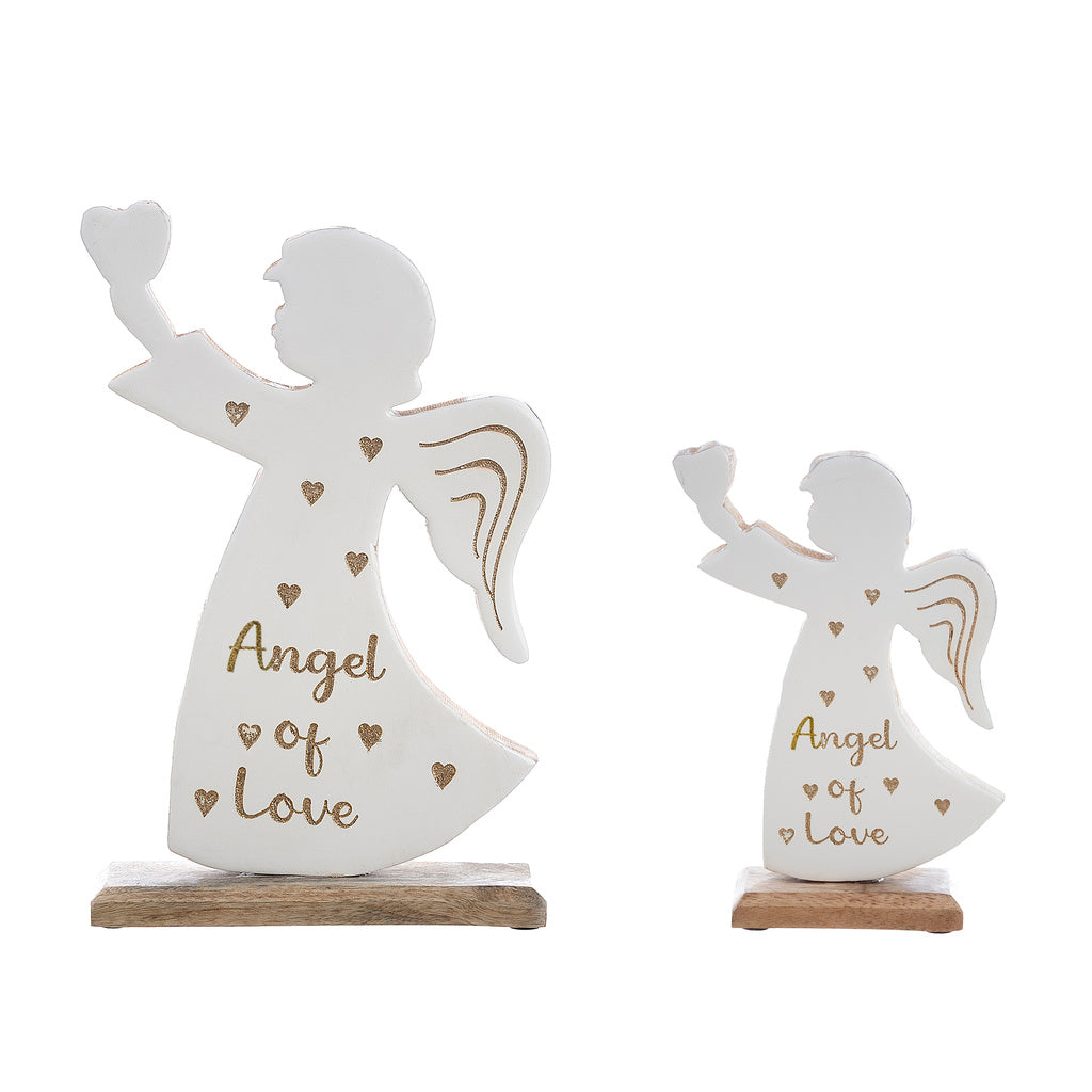 Blanc Mariclo set 2 decori angelo collezione AGRIFOGLIO