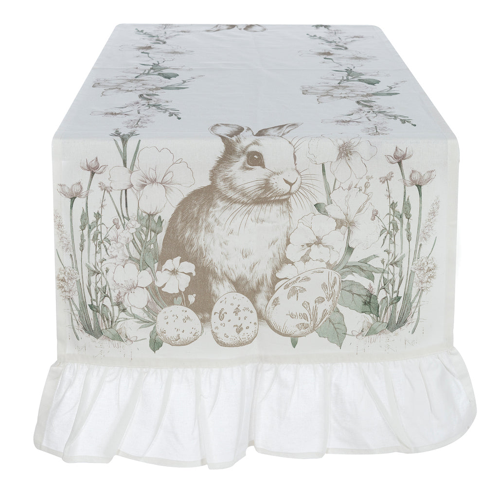 Blanc Mariclo' Runner con Gala collezione Le Jardin des Lapins