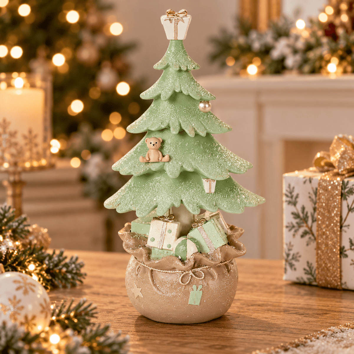 Nuvole di Stoffa Albero di Natale con base sacco h 26 cm
