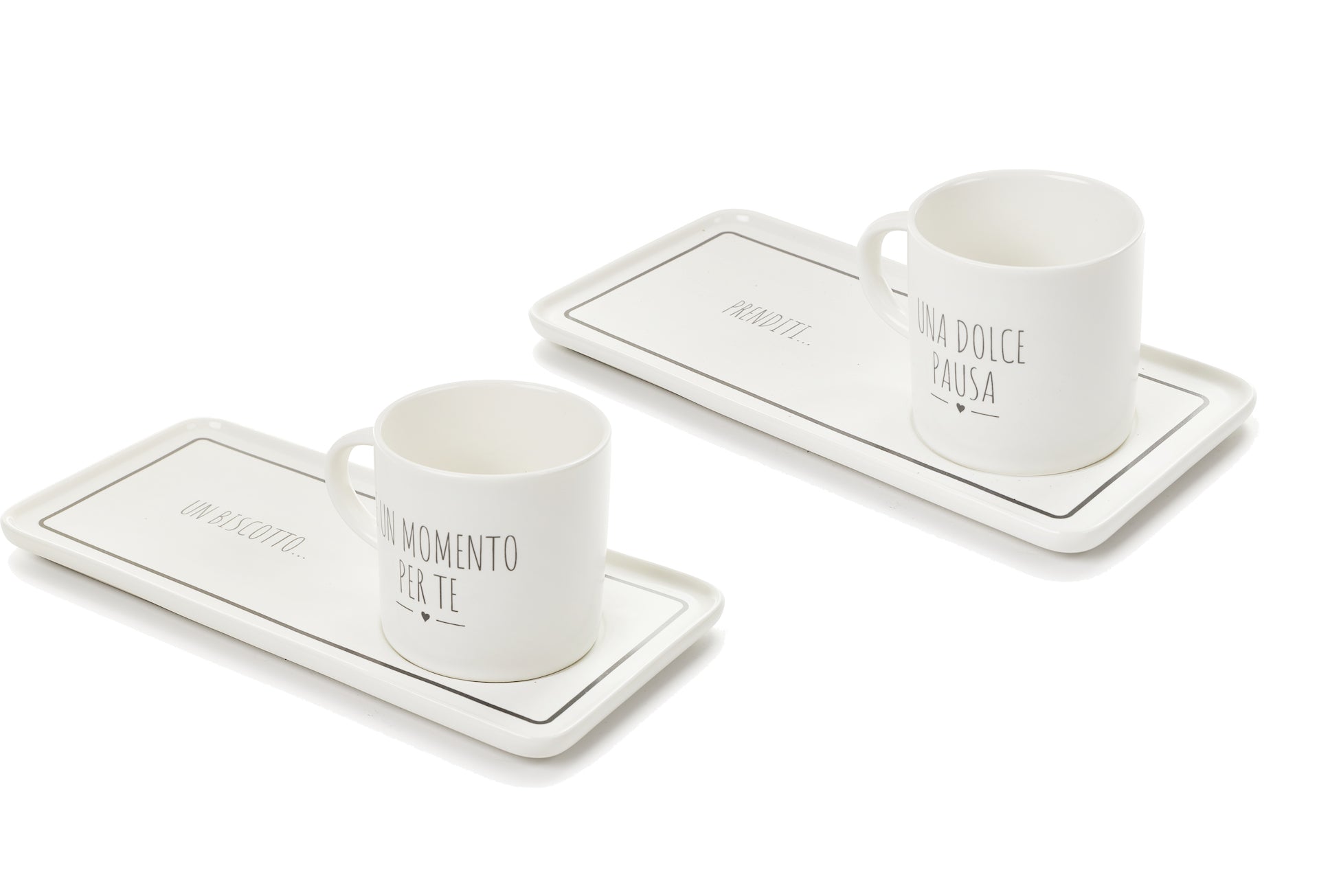 NUVOLE DI STOFFA SET TAZZA CON VASSOIO COLLEZIONE MY HOME 2 VARIANTI