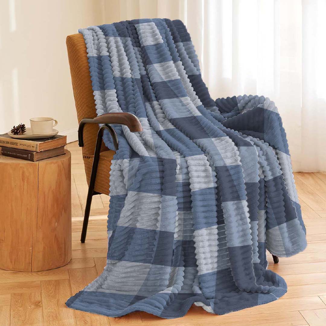 S&G luxury plaid sherpa Canete' stampato mis 160*210 con varianti