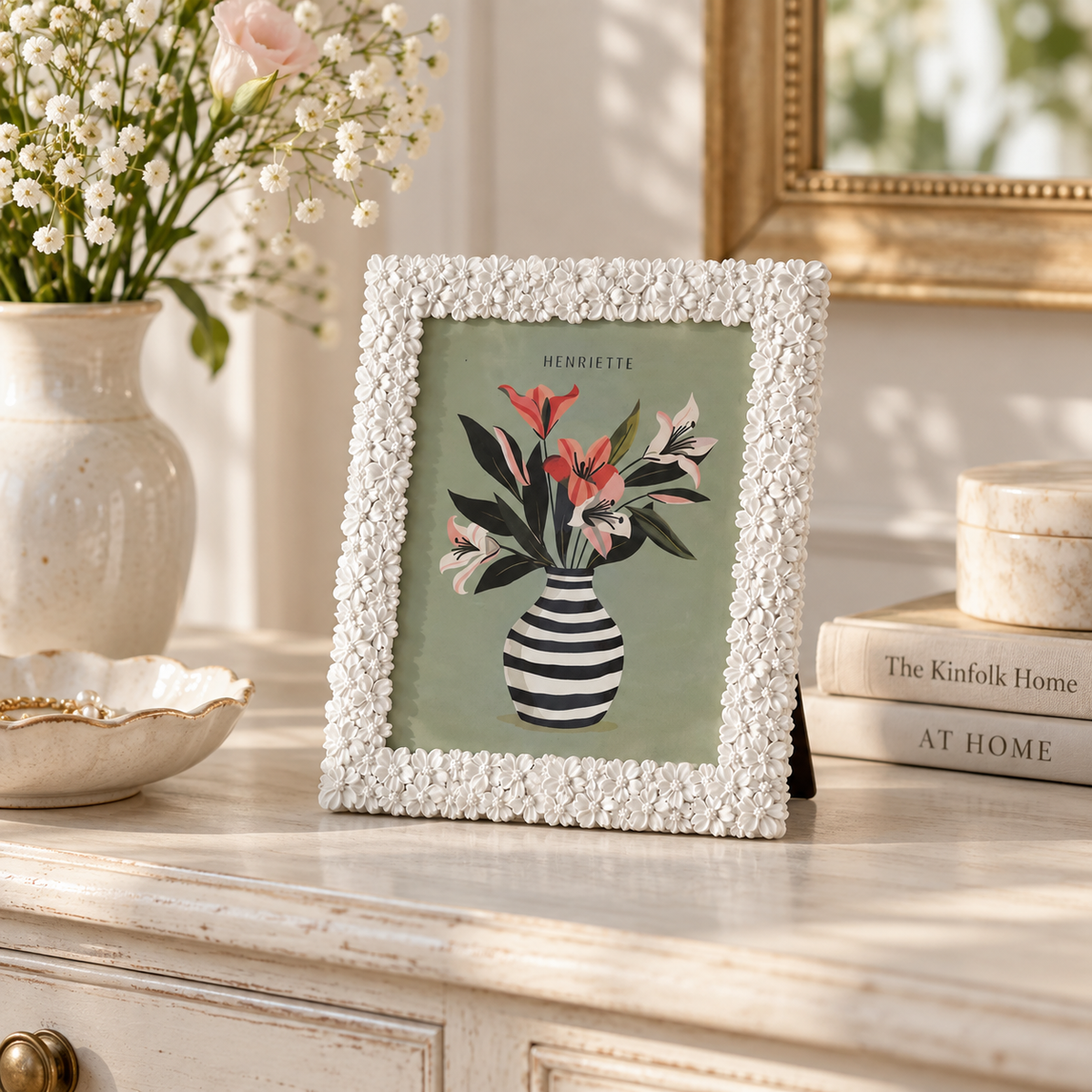 Henriette cornice portafoto Prato Fiorito mis 20*25 cm