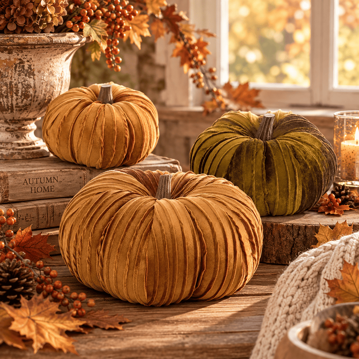 Blanc Mariclo decorazione zucca in velluto con varianti