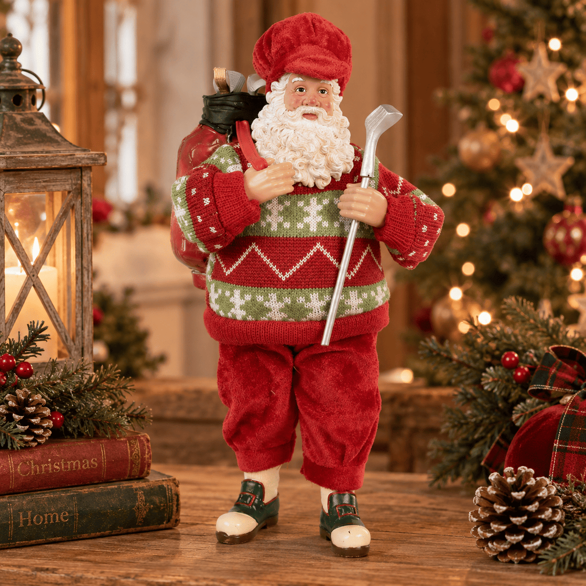 Clayre & eef Babbo Natale gioca a golf