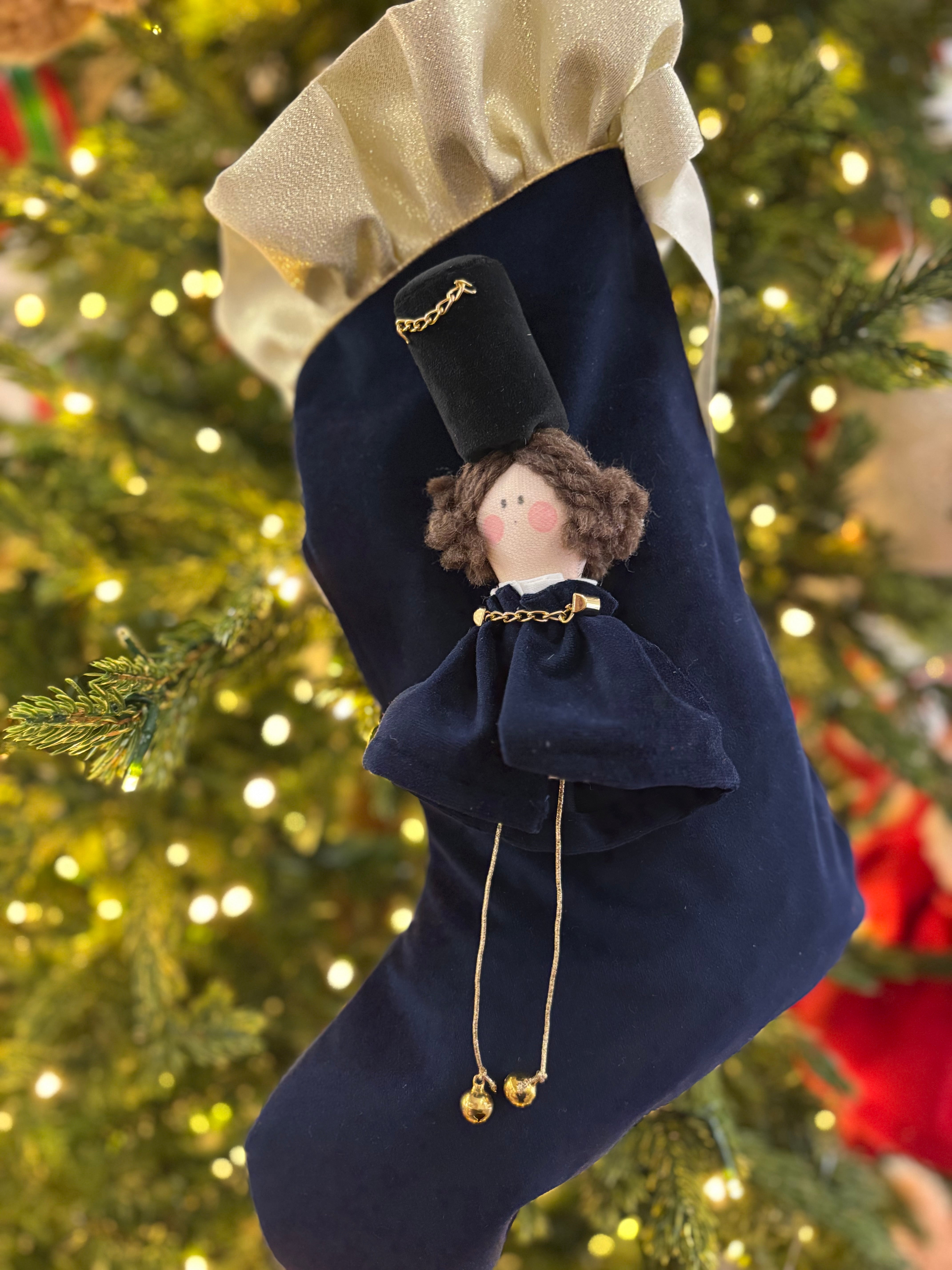 Handmade calza artigianale epifania 40 cm con personaggio