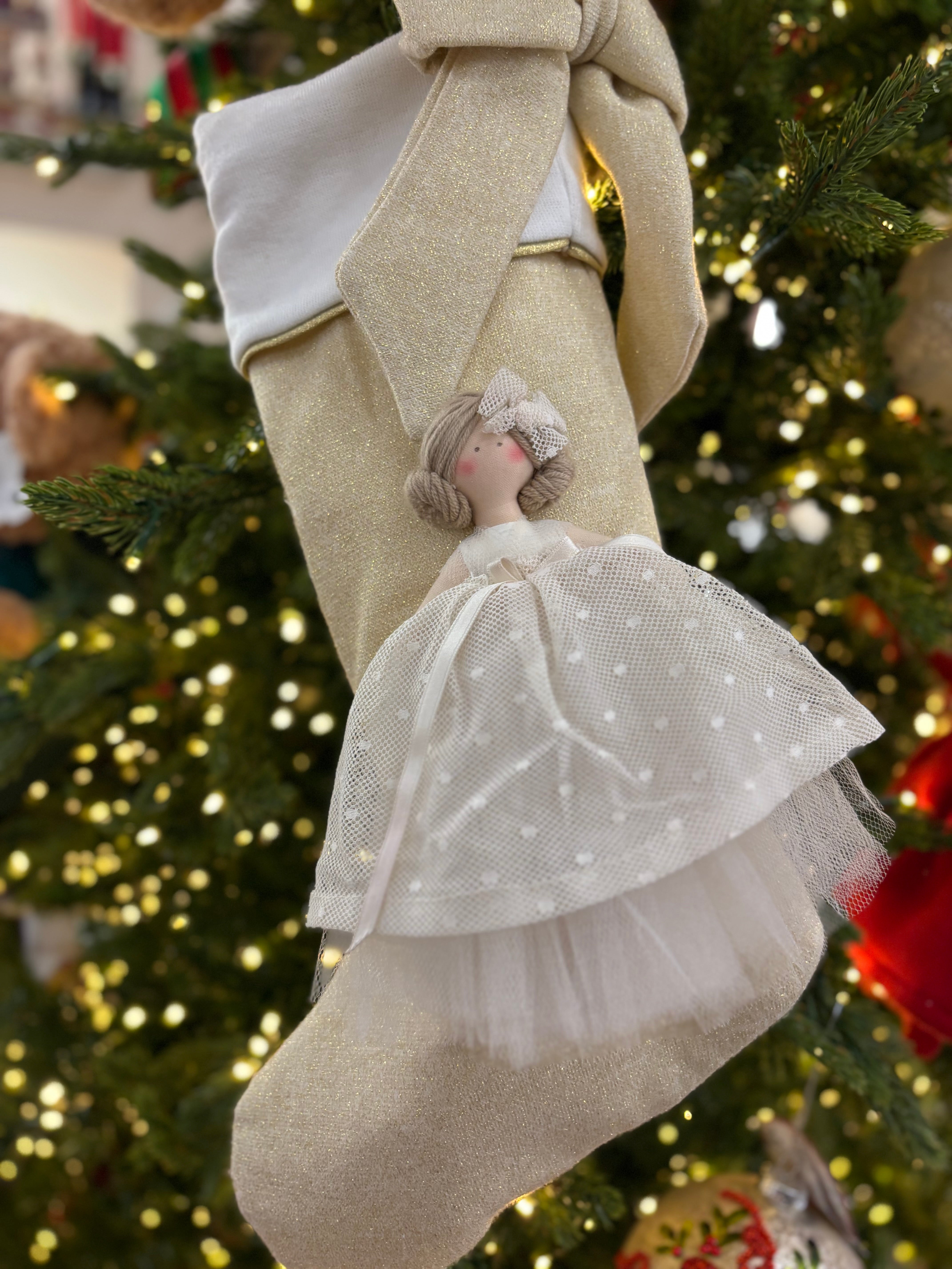 Handmade calza artigianale epifania 40 cm con personaggio grande