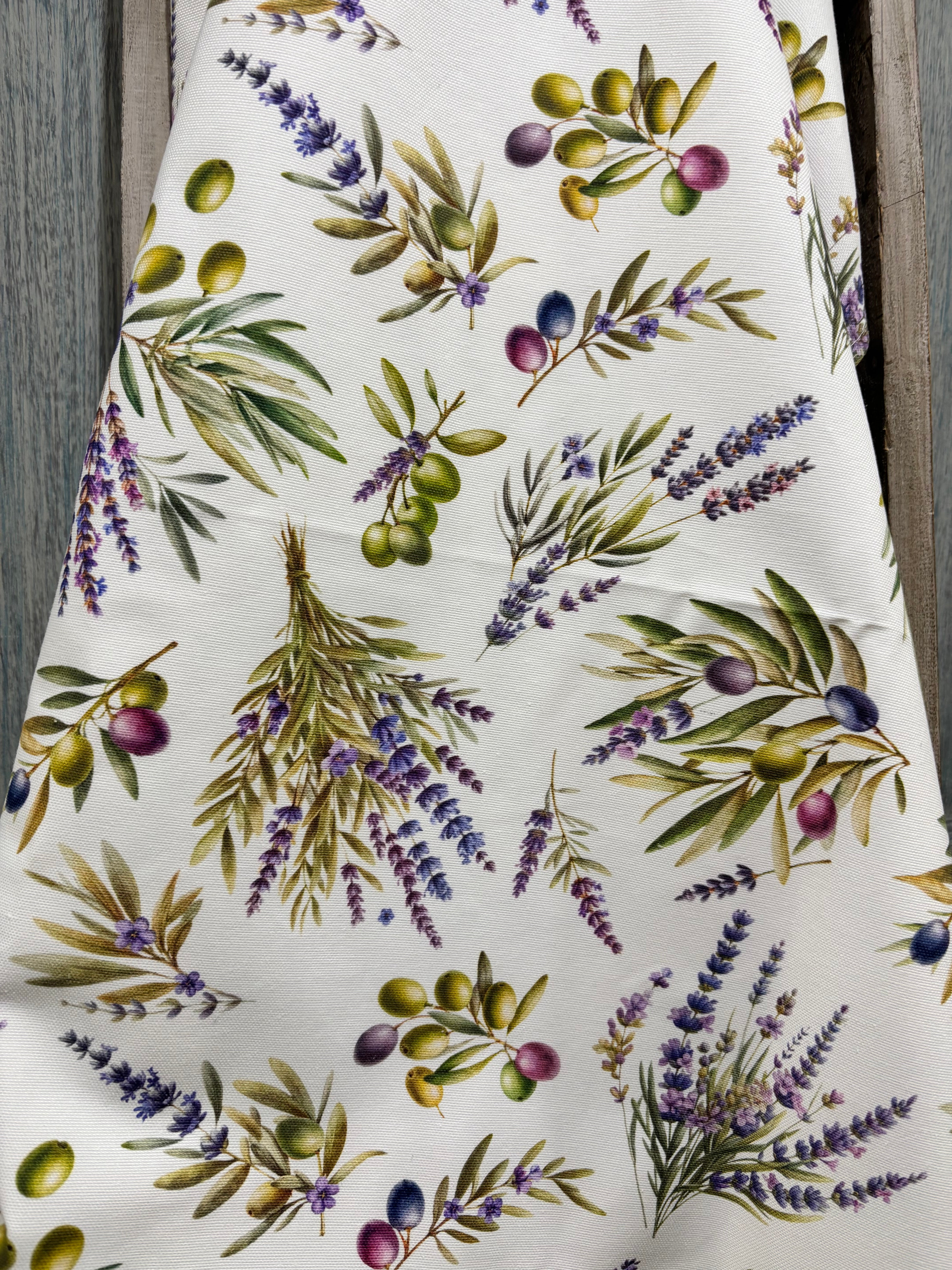 Tovaglia in Puro Cotone "Lavanda e Ulivo" Made in Italy