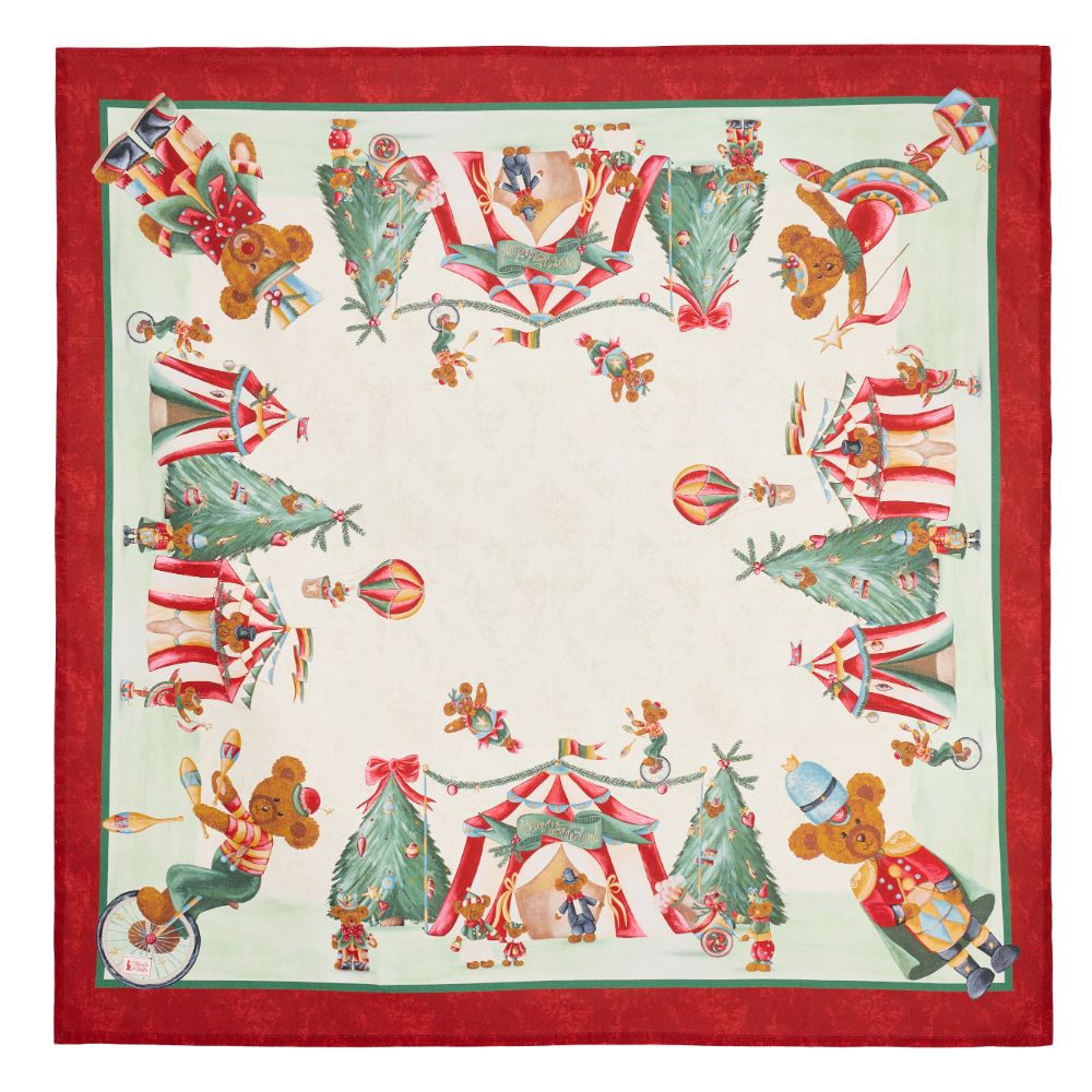 NUVOLE DI STOFFA TOVAGLIA COPRITAVOLO COLLEZIONE BEAR WONDERLAND MIS 120*120 CM
