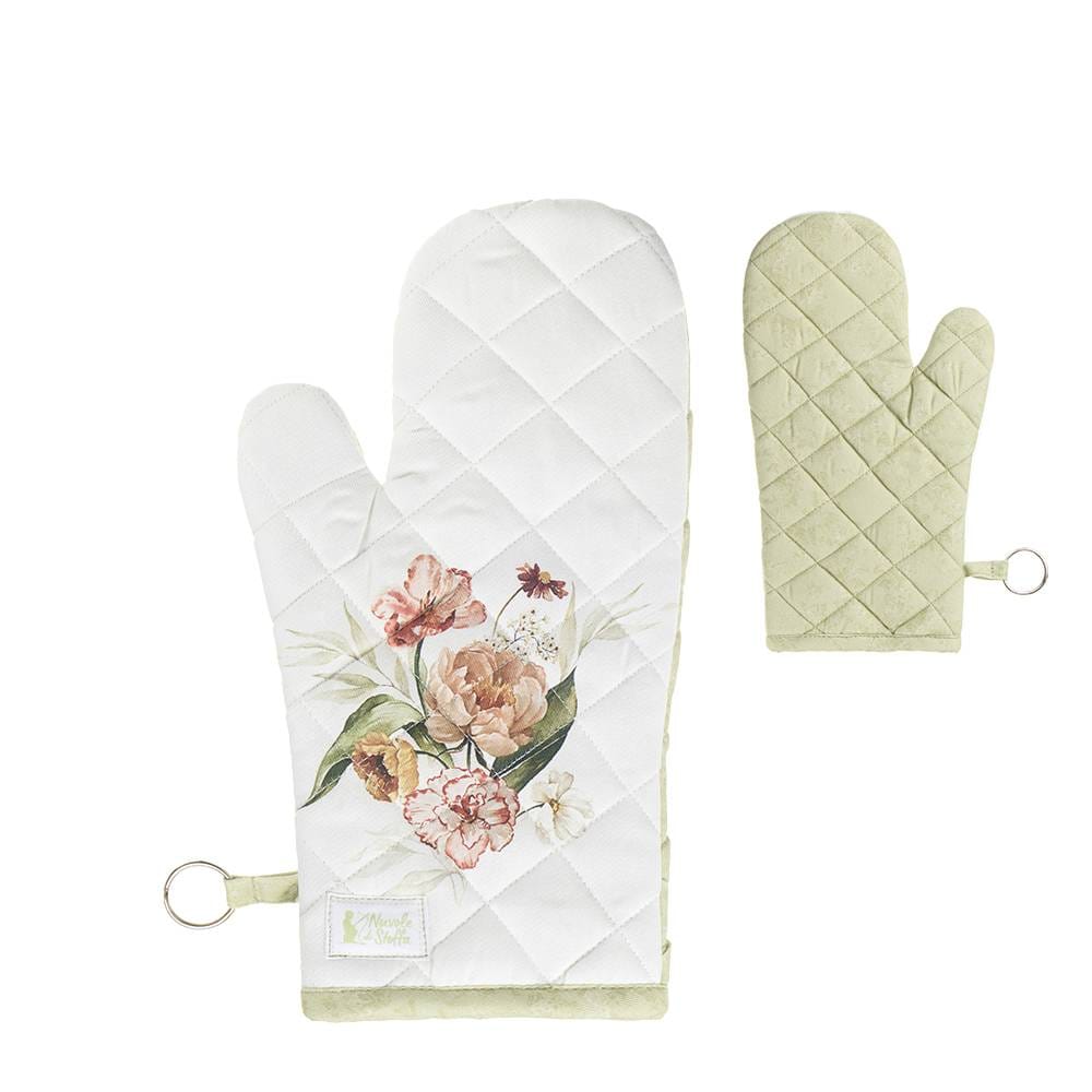 Nuvole di Stoffa Guantone Double Face Flower Garden con fiori