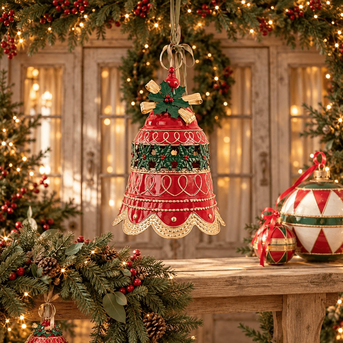 Blanc Mariclo' decorazione in metallo Campana grande collezione Decori sotto l'albero