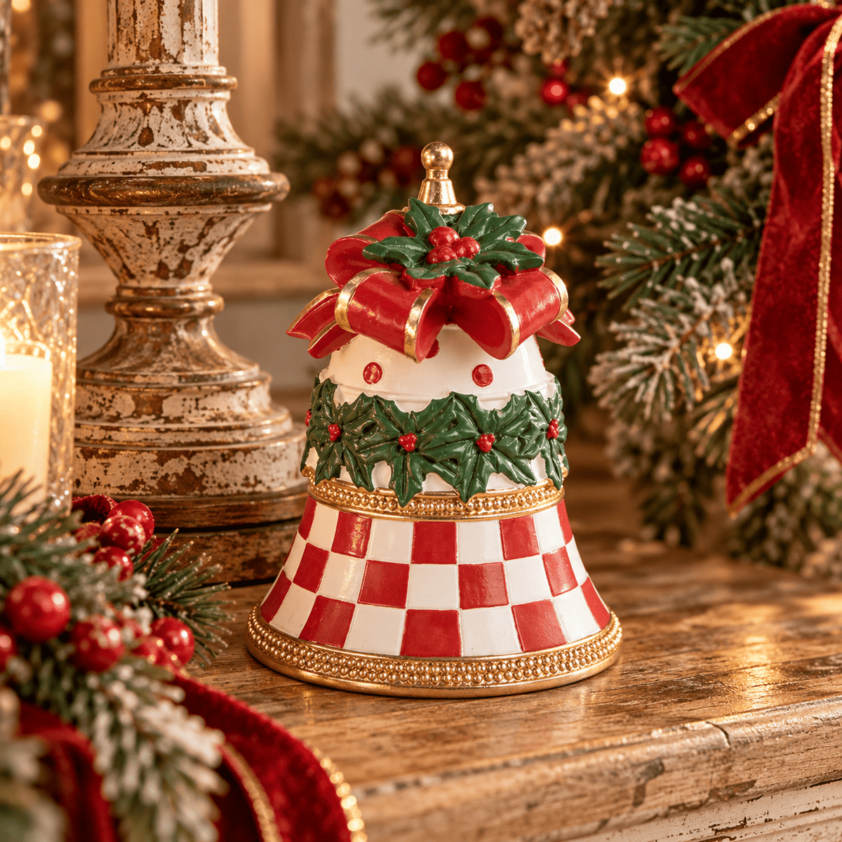 Clayre & Eef Decorazione Natale Campanella 16x20 cm