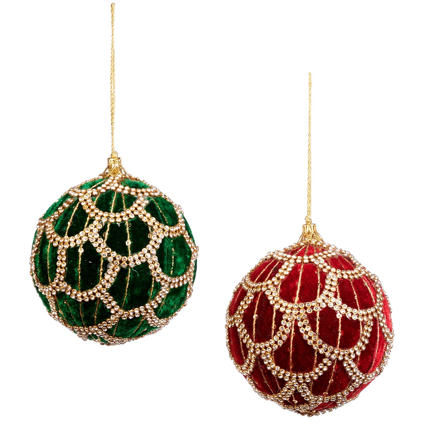 Goodwill sfera in velluto con strass gioiello 10 cm