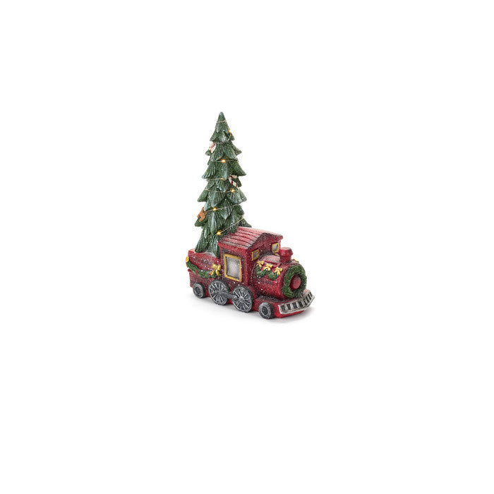 Nuvole di Stoffa treno in magnesio con albero e led