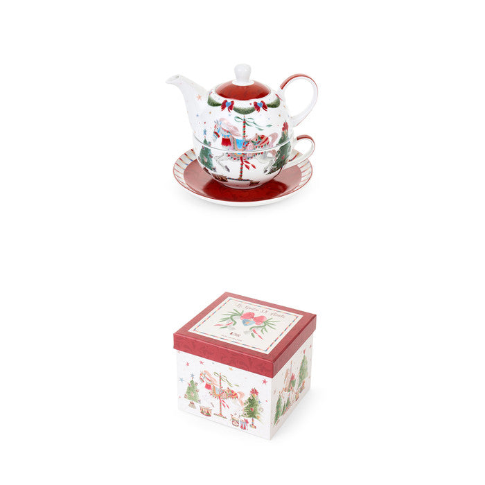 Nuvole di Stoffa Tea for one in porcellana con scatola Collezione La Giostra di Amelie