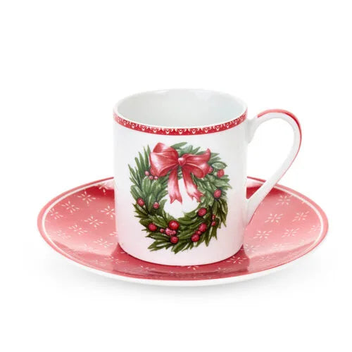 Nuvole di Stoffa Set 6 Tazzine da Caffé Collezione Storia di Natale