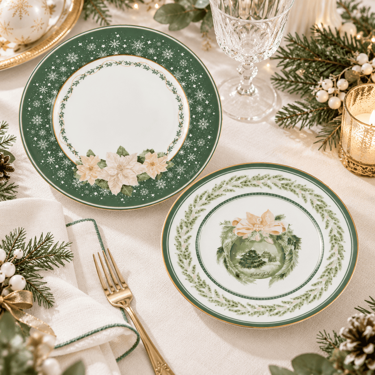 Nuvole di Stoffa set di 2 piattini dessert collezione Silent Gold