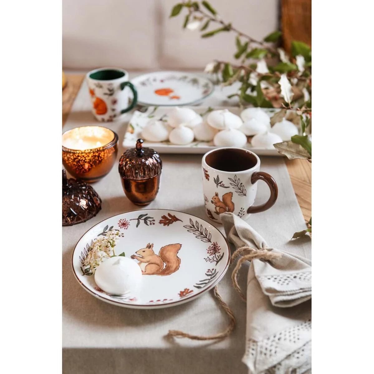 Blanc Mariclo Set 2 piatti Dessert autunnali collezione Viridarium