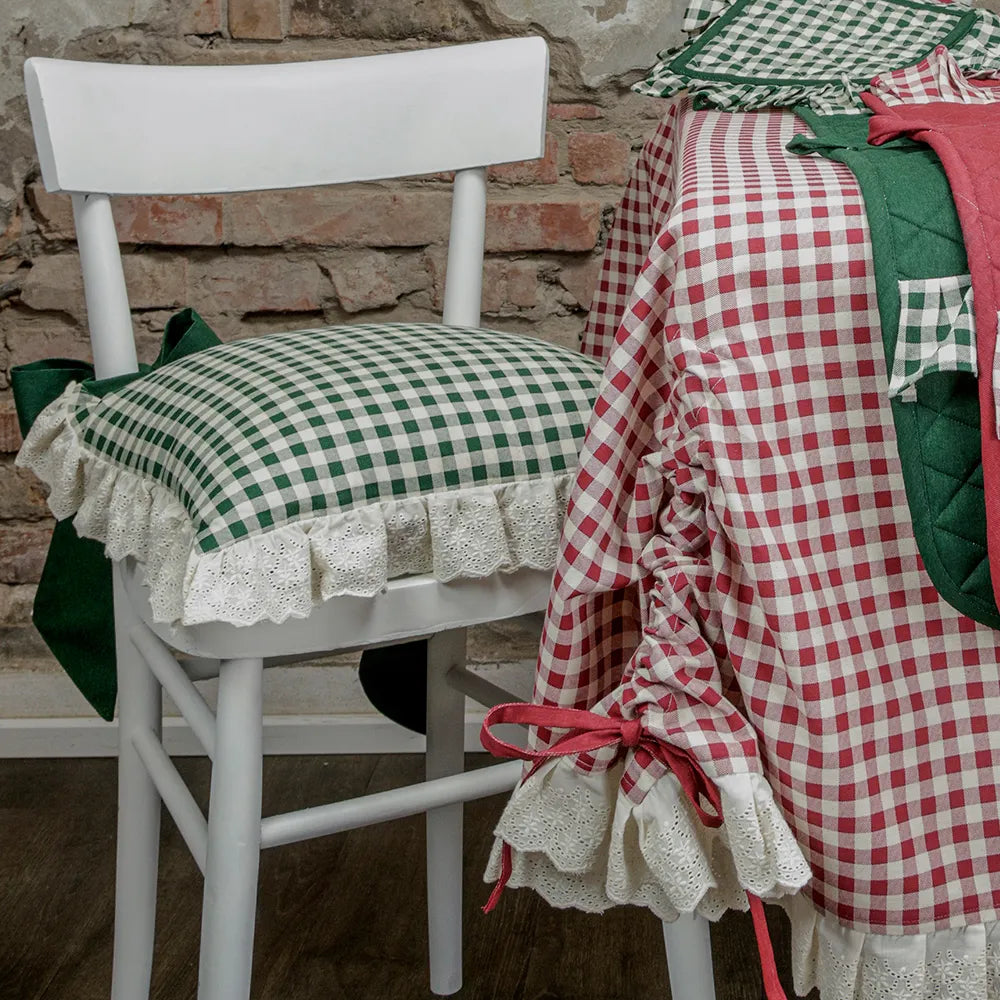 L'ATELIER 17 SET DI 2 CUSCINI SEDIA COLLEZIONE LOVE FOREST GREEN