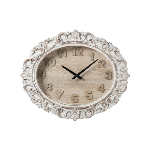 Coccole di casa orologio da parete ovale smerlato