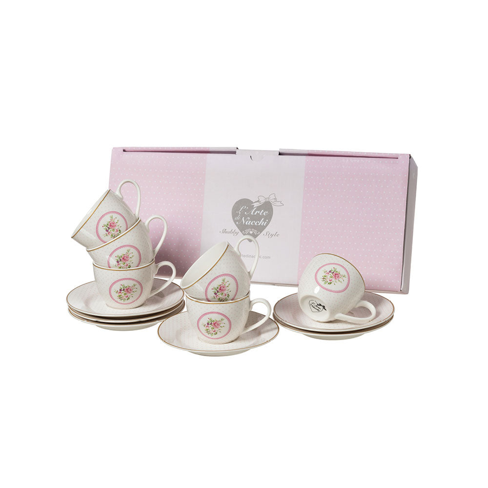 L'Arte di Nacchi set di 6 tazzine da caffe' in gift box