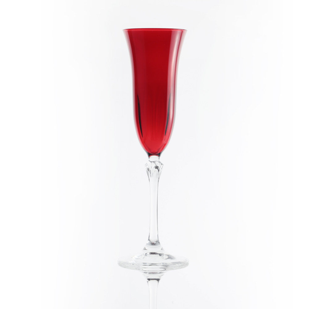 WEISSESTAL SET DI 6 CALICI FLUTE COLLEZIONE RUBINO