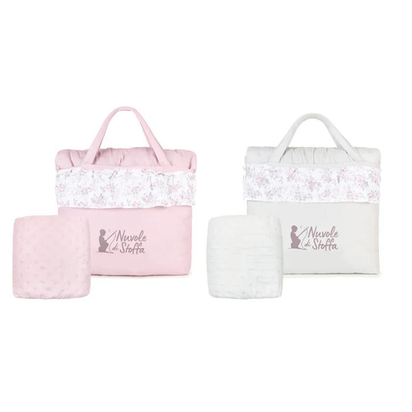 NUVOLE DI STOFFA TRAPUNTINO MATRIMONIALE COLLEZIONE WENDY COLORE ROSA GLICINE