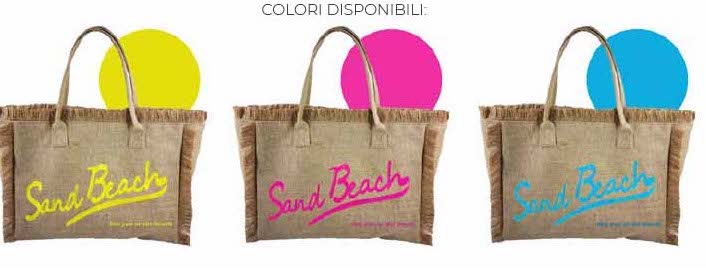 S&G Sand beach borsa mare in juta con varianti