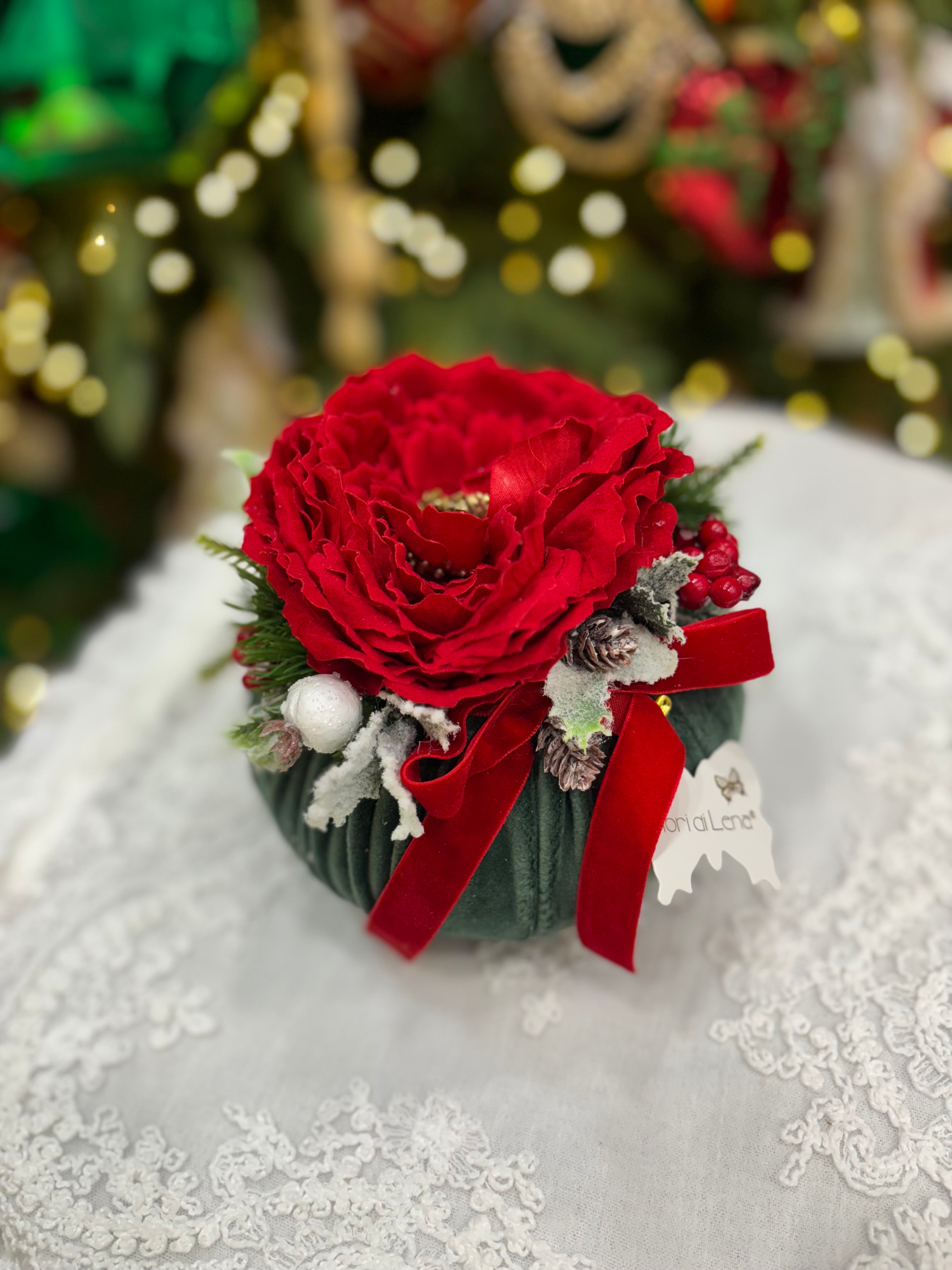 Fiori di lena pouf profumato collezione Paesaggio Invernale diametro 14 cm