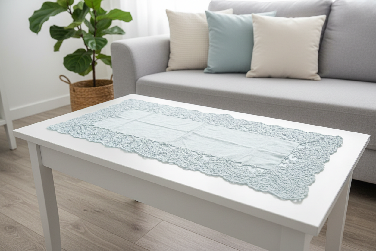 Chez moi runner centrino con cornice corinzio su tutti i lati mis 85x40 cm