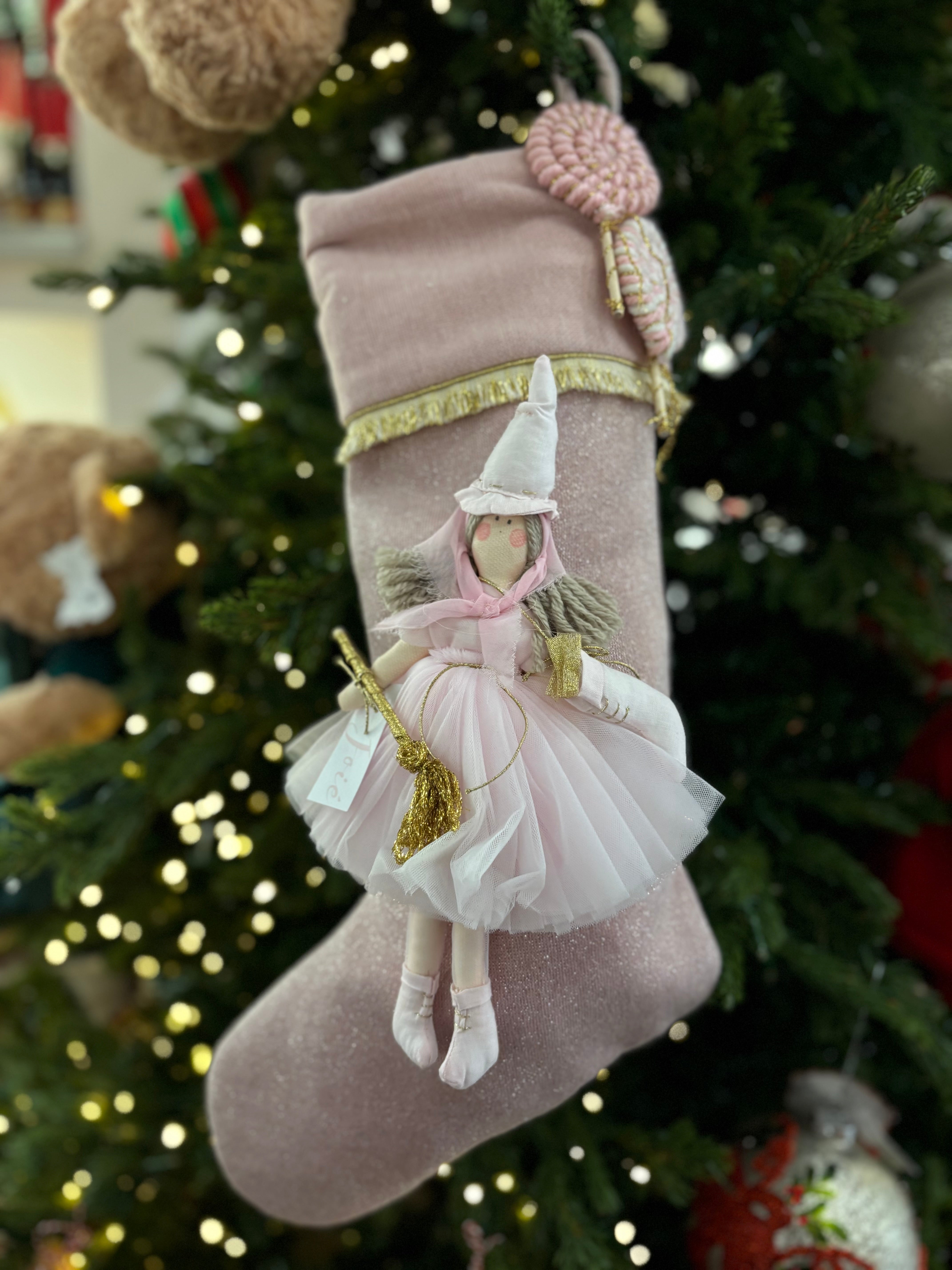 Handmade calza artigianale epifania 40 cm con personaggio grande