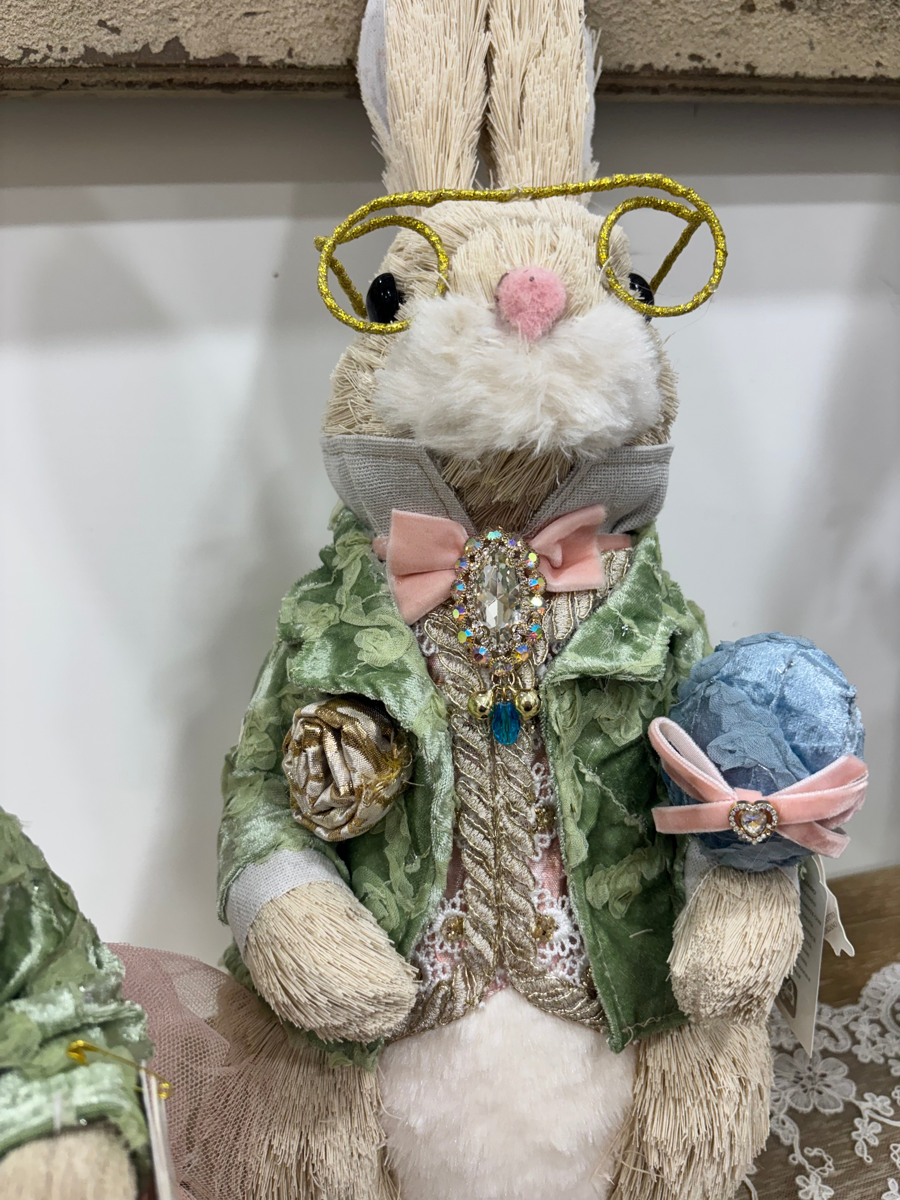 Fiori di Lena Coppia di conigli Pasquali Luxury h 50 cm