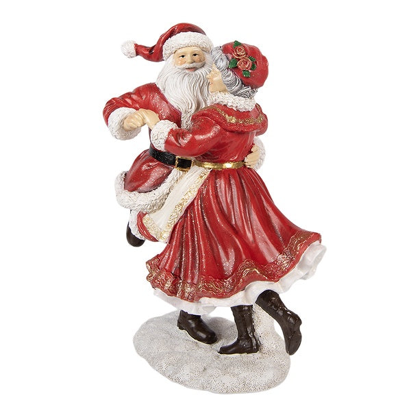 Clayre & eef Decorazione natalizia Babbo Natale e Mamma Natale abbracciati