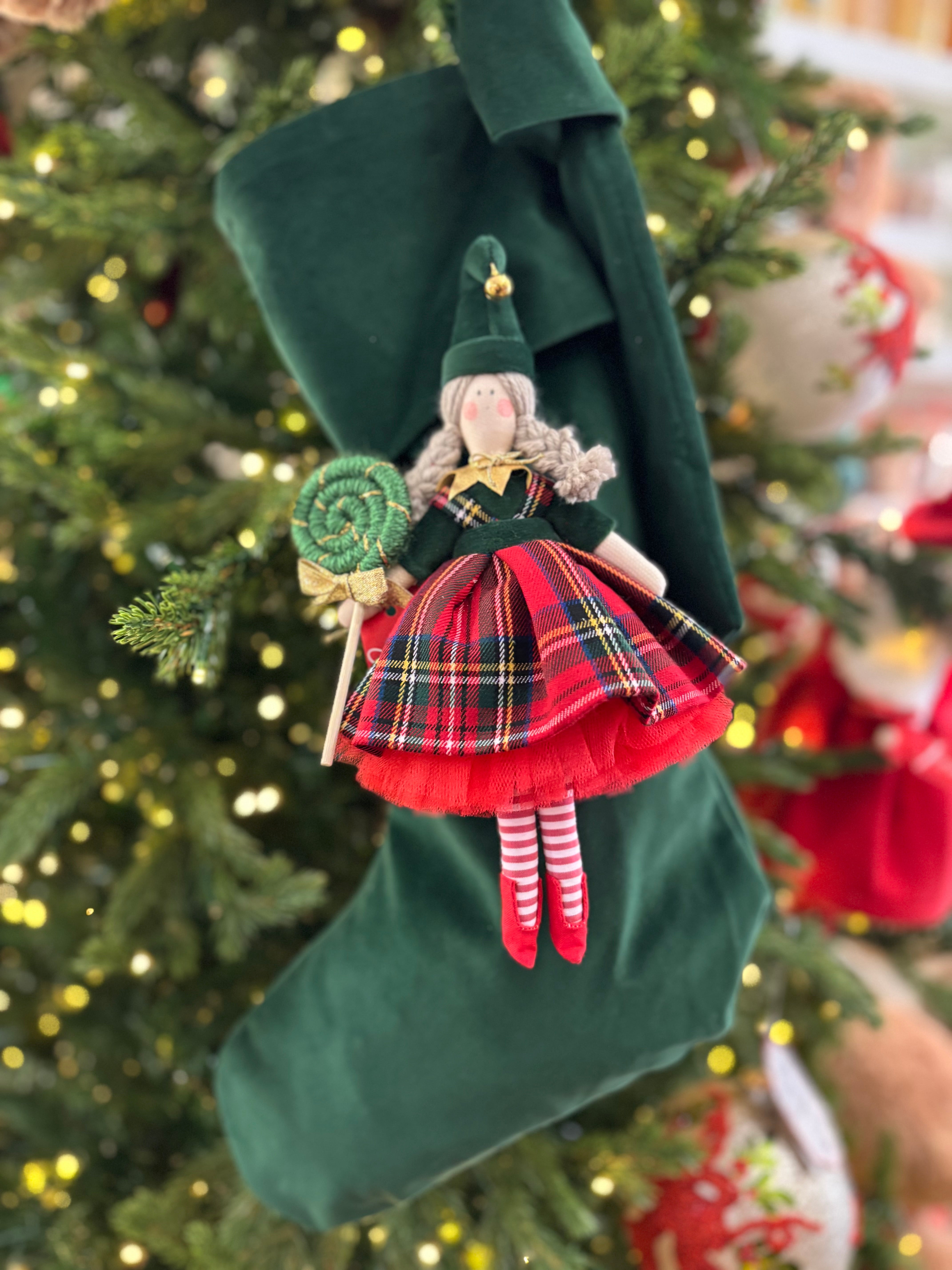 Handmade calza artigianale epifania 40 cm con personaggio grande