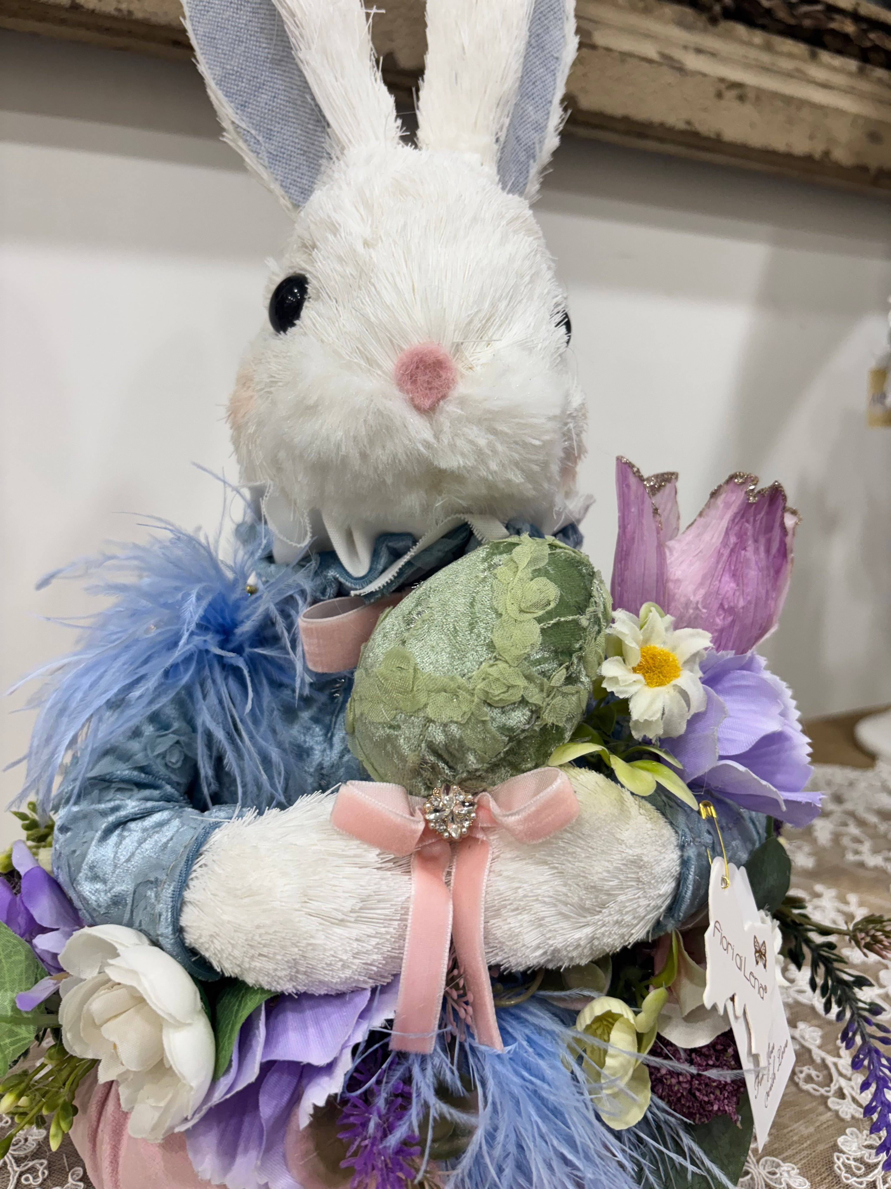 Fiori di Lena Puffo con Coniglio Luxury con applicazione Gioiello