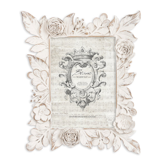 Blanc mariclo cornice portafoto con rose collezione Sentimento mis grande