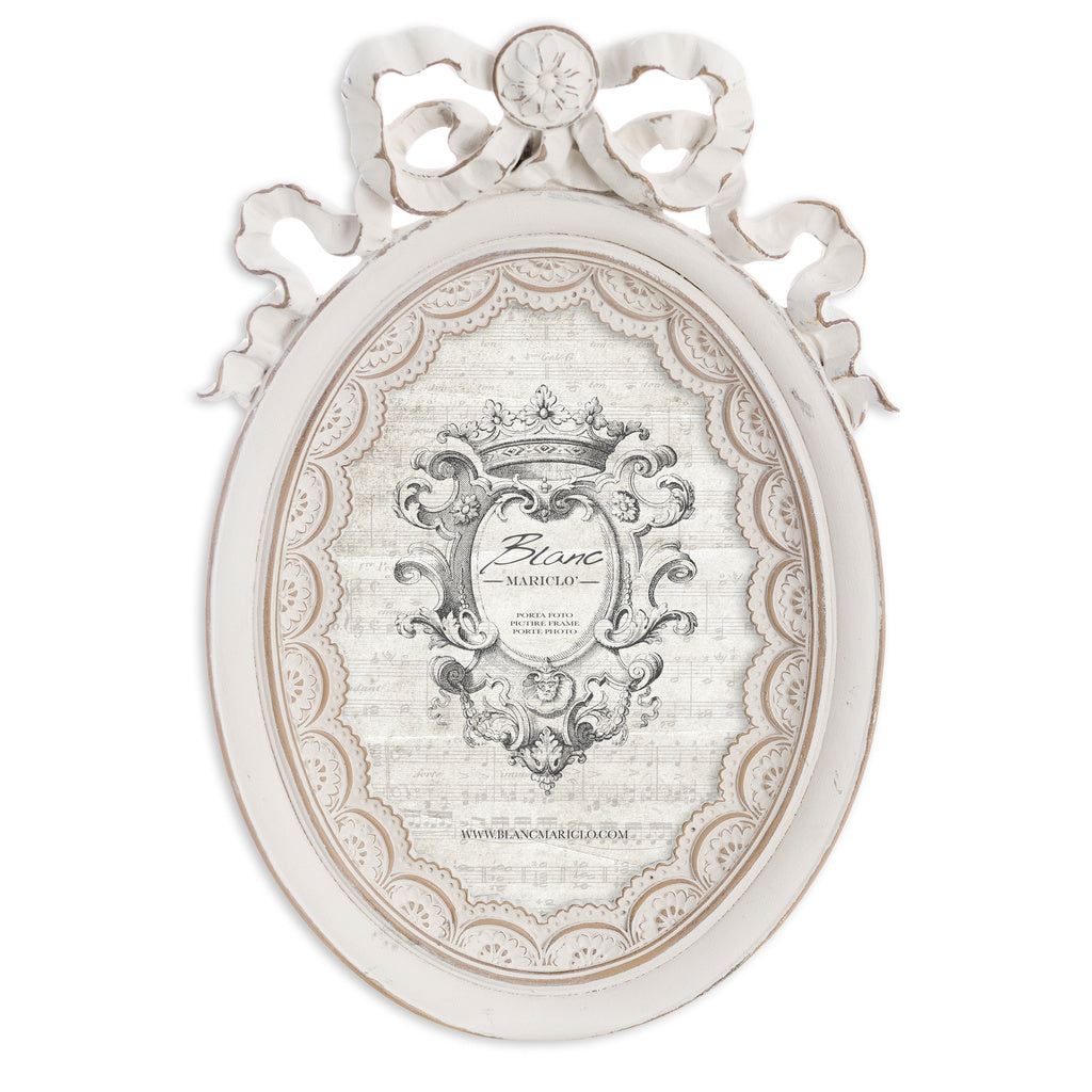 Blanc mariclo cornice portafoto ovale collezione Sentimento mis piccola