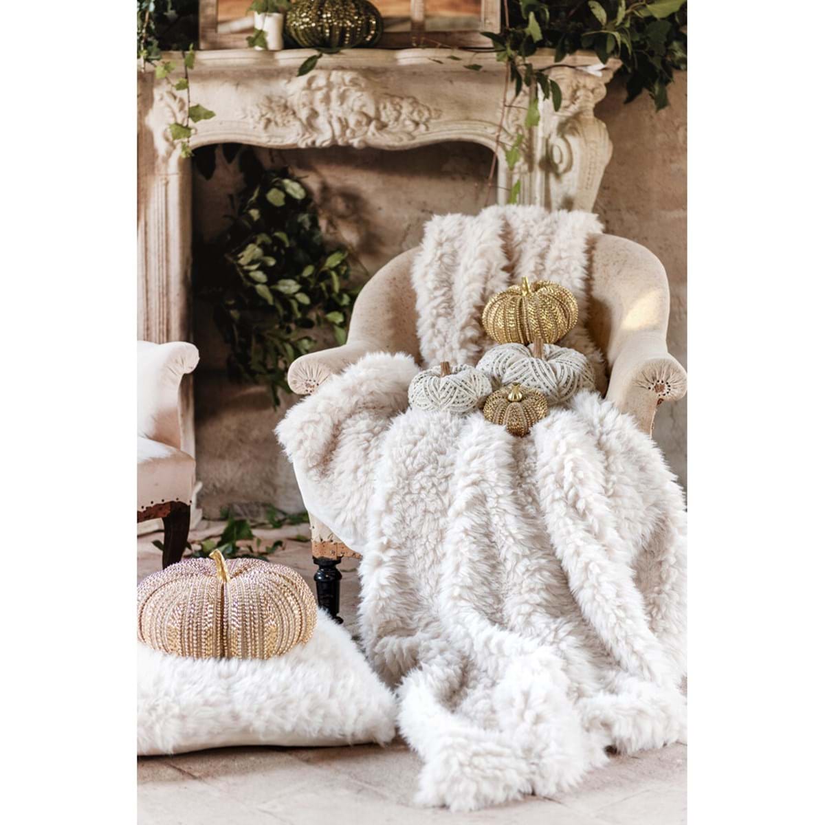 Blanc Mariclo decorazione zucca grande decorativa con perline