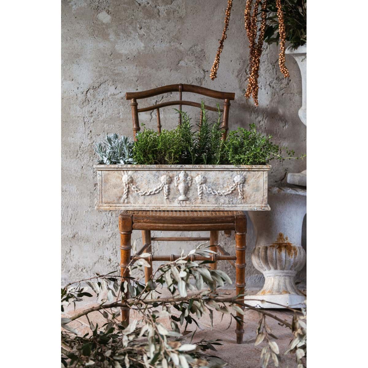 Blanc Mariclo decoro porta piante collezione Antiqua Domus