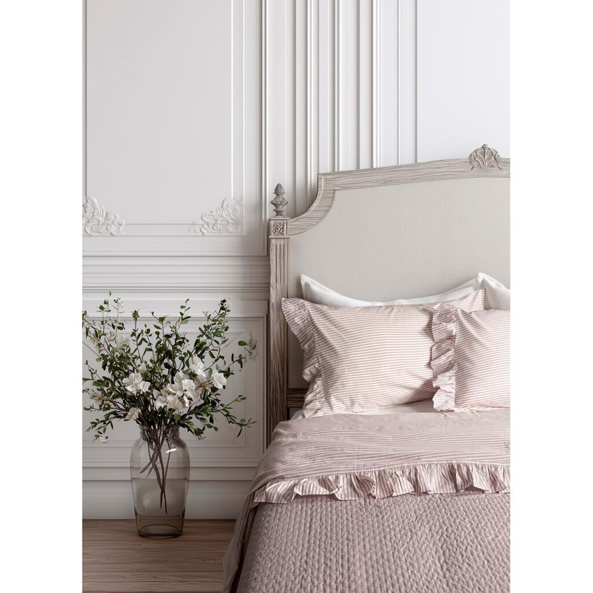 Blanc Mariclo' completo letto con righe e gale vari colori
