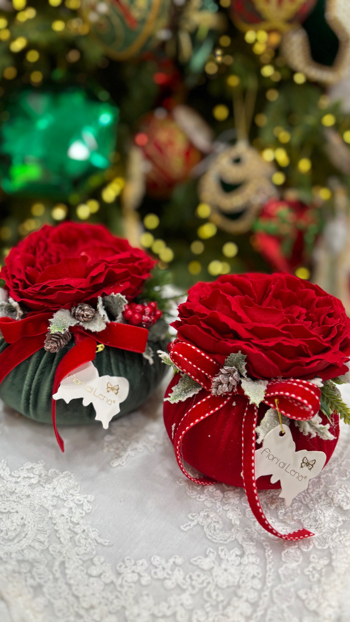 Fiori di lena pouf profumato collezione Paesaggio Invernale diametro 14 cm