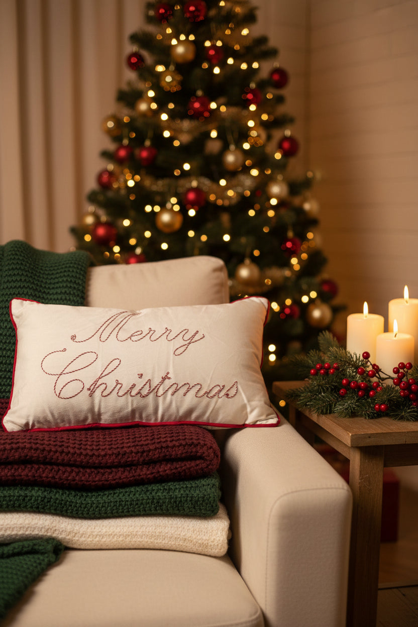Clodette cuscino in velluto rettangolare Merry Christmas