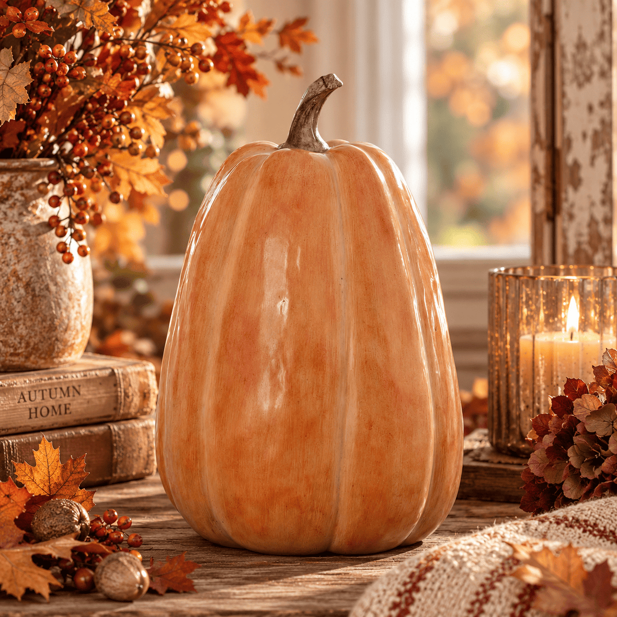 Blanc Mariclo decorazione zucca arancio Melange d'Autunno