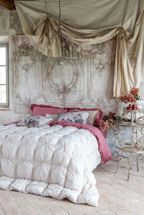 Blanc Mariclo' Trapunta matrimoniale Collezione Diamante variante beige