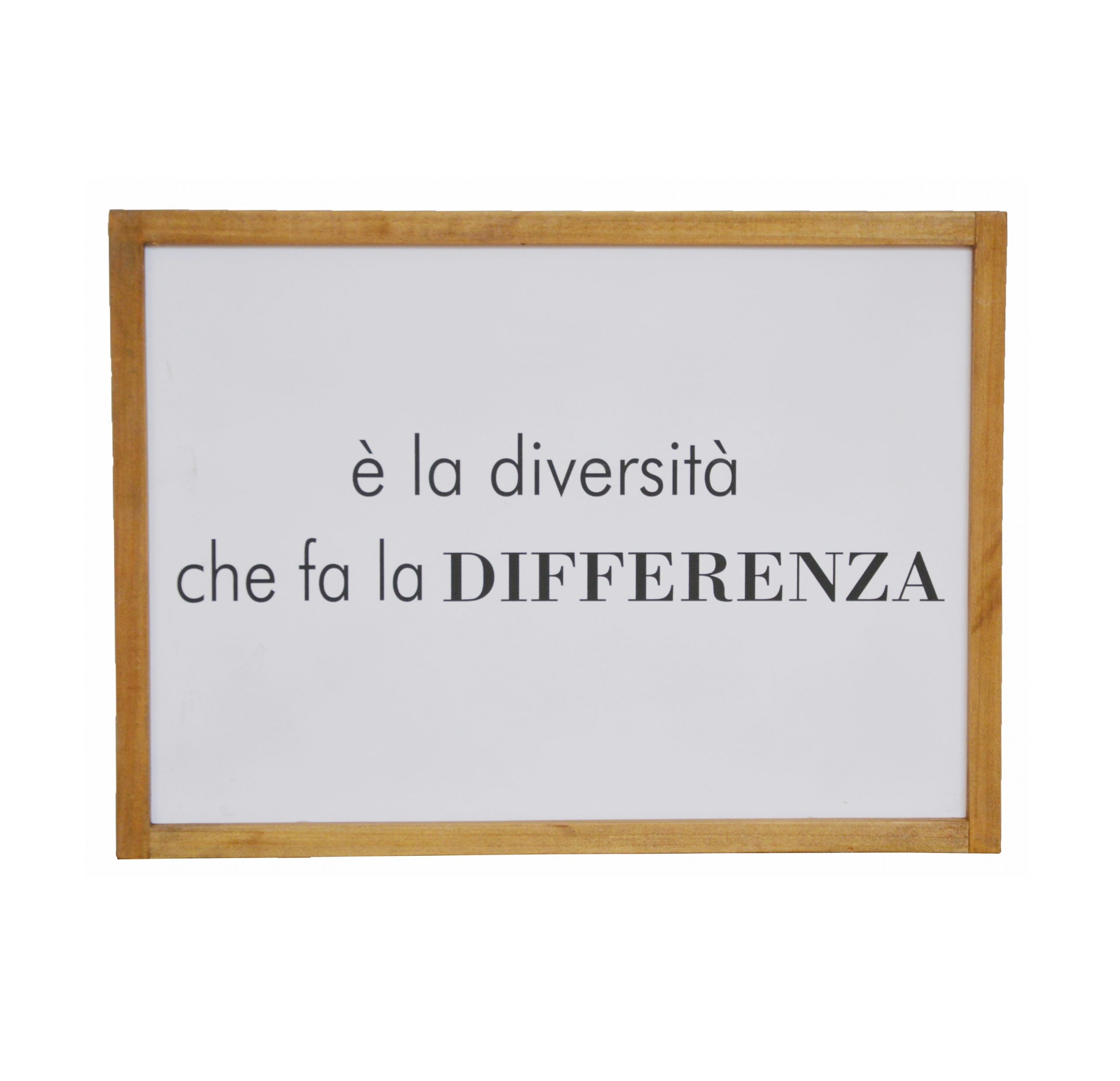 Ellegift quadro targa E' la diversità...