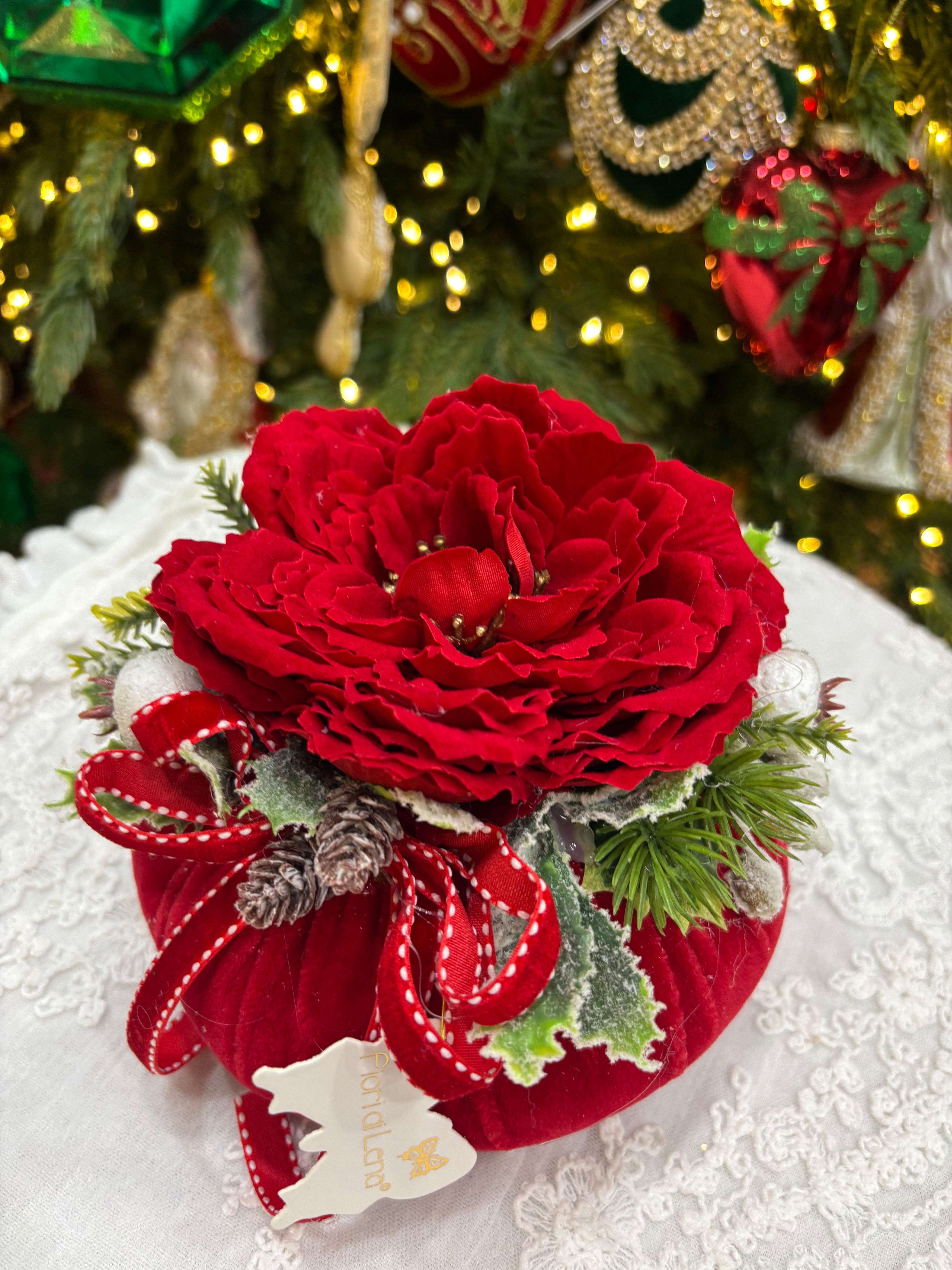 Fiori di lena pouf profumato collezione Paesaggio Invernale diametro 14 cm