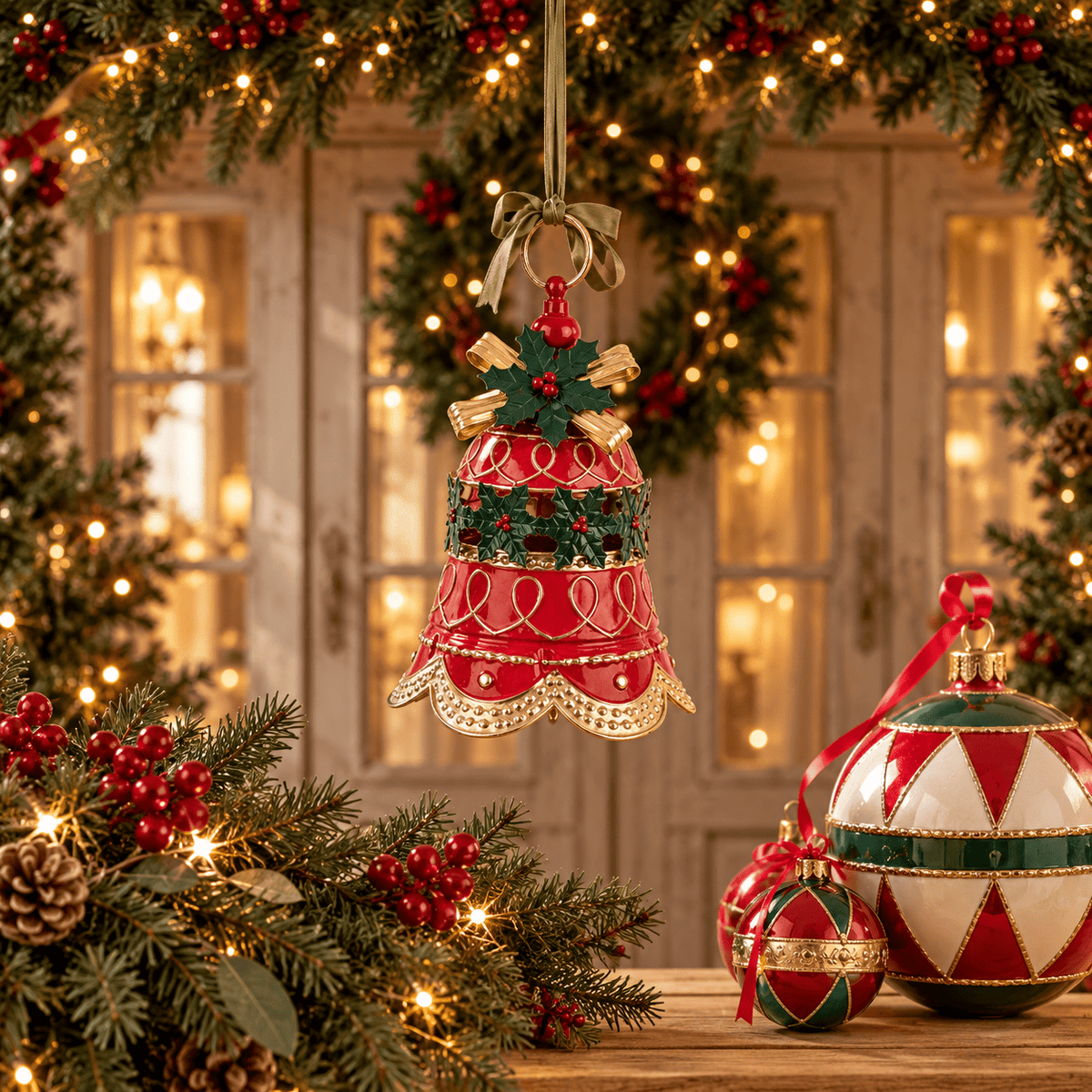 Blanc Mariclo' decorazione in metallo Campana media collezione Decori sotto l'albero